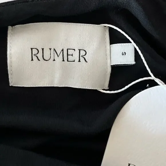 Rumer Paige Jersey Ruched Mini Dress Women's Black Size Small - Picture 7 of 10